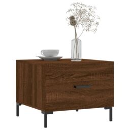 Berkfield Home Coffee Tables 2 pcs Brown Oak 50x50x40 cm Engineered Wood - Size: 50 x 50 x 40 cm - thumbnail 3