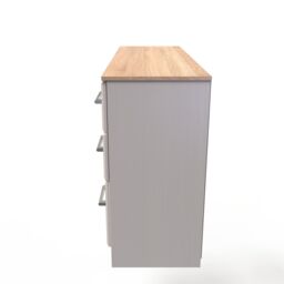 Ready Assembled 2 U Norfolk 6 Drawer Kneehole Desk (Ready Assembled) in Taupe - thumbnail 2