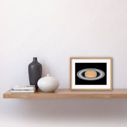Artery8 Wall Art Print Hubble Space Astronomy Saturn Opposition 2018 Portrait Of Opulent Ring World Solar System Gas Giant Planet Artwork Framed 9X7 - thumbnail 2