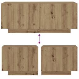 Berkfield Home Bedside Cabinet Artisan Oak 100x35x40 cm Engineered Wood in Brown - Size: 100 x 35 x 40 cm - thumbnail 8