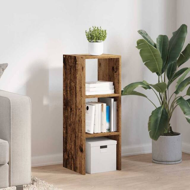 Berkfield Home Durable Bookcase Stackable Old Wood 30x30x80 cm Engineered Wood in Brown - Size: 30 x 30 x 80 cm - image 1