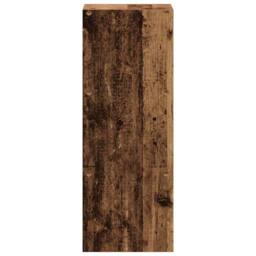 Berkfield Home Durable Bookcase Stackable Old Wood 30x30x80 cm Engineered Wood in Brown - Size: 30 x 30 x 80 cm - thumbnail 5