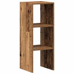Berkfield Home Durable Bookcase Stackable Old Wood 30x30x80 cm Engineered Wood in Brown - Size: 30 x 30 x 80 cm - thumbnail 6