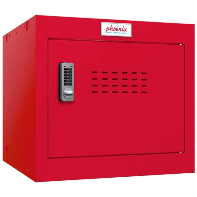 Phoenix Safe Company Cube Locker in Red with Electronic Lock, CL0344RRE, 44 Liters - Size: 300 cm x 100 cm