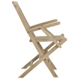 Berkfield Home Folding Garden Chairs 2 pcs Grey 56x61x89 cm Solid Wood Teak in Brown - Size: 56 x 61 x 89 cm - thumbnail 5