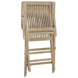 Berkfield Home Folding Garden Chairs 2 pcs Grey 56x61x89 cm Solid Wood Teak in Brown - Size: 56 x 61 x 89 cm - thumbnail 6
