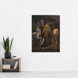 "Artery8 Wilhelm Marstrand Nausicaa Brings Odysseus Clothes Wall Art Print in Green - Size: W12"" x H16""" - thumbnail 4
