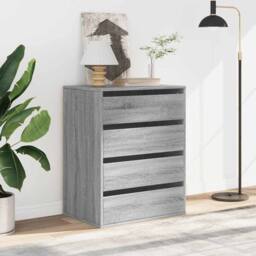 Berkfield Home Classic Corner Chest of Drawers Grey Sonoma 60x41x76 cm Engineere - Size: 60 x 41 x 76 cm - thumbnail 1