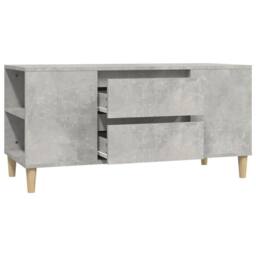 Berkfield Home TV Cabinet Concrete Grey 102x44.5x50 cm Engineered Wood - thumbnail 6