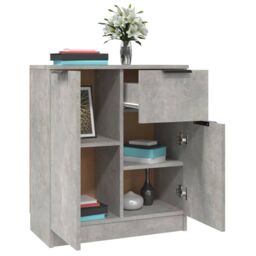 Berkfield Home Sideboards 2 pcs Concrete Grey 60x30x70 cm Engineered Wood - Size: 60 x 30 x 70 cm - thumbnail 5