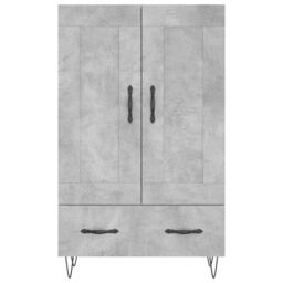 Berkfield Home Highboard Concrete Grey 69.5x31x115 cm Engineered Wood - thumbnail 5