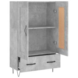 Berkfield Home Highboard Concrete Grey 69.5x31x115 cm Engineered Wood - thumbnail 6