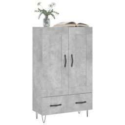 Berkfield Home Highboard Concrete Grey 69.5x31x115 cm Engineered Wood - thumbnail 3