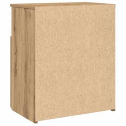 Berkfield Home Bedside Cabinet Artisan Oak 50x32x60cm Engineered Wood in Brown - Size: 50 x 32 x 60 cm - thumbnail 7