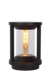 Lucide 'CADIX' Dimmable Stylish Decor Garden Outdoor Pedestal Light 1xE27 in Black - thumbnail 1