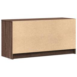 Berkfield Home TV Cabinet with LED Brown Oak 100x34x50 cm Engineered Wood - Size: 100 x 34 x 50 cm - thumbnail 8