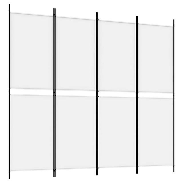 Berkfield Home 4-Panel Room Divider White 200x180 cm Fabric - image 1