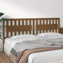 Berkfield Home Bed Headboard Honey Brown 205.5x4x100 cm Solid Wood Pine - thumbnail 4