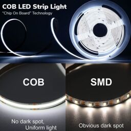 ENER-J 12V COB LED Strip Lights with 300 LEDs/M, 10W/M, 1100lm/M, CRI 90-92, 6000K in White - Size: 25 cm diameter x 19 cm high - thumbnail 3