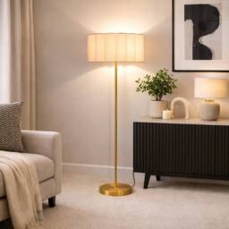 CGC Lighting CGC Lena Brushed Gold Straight Floor Lamp - thumbnail 5
