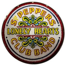 Beatles Sgt Pepper Drum Patch Fridge Magnet in White - thumbnail 1