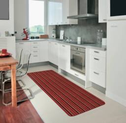 The Rug Shop UK Red Striped 8mm Thick Rectangle Mat - Size: 100 cm x 150 cm - thumbnail 2