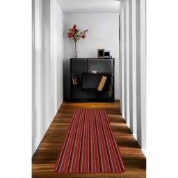 The Rug Shop UK Red Striped 8mm Thick Rectangle Mat - Size: 100 cm x 150 cm - thumbnail 3