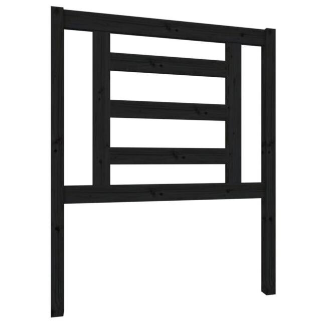 Berkfield Home Bed Headboard Black 81x4x100 cm Solid Wood Pine - Size: 81 x 4 x 100 cm - image 1