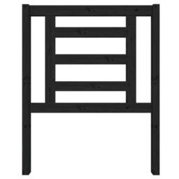 Berkfield Home Bed Headboard Black 81x4x100 cm Solid Wood Pine - Size: 81 x 4 x 100 cm - thumbnail 3