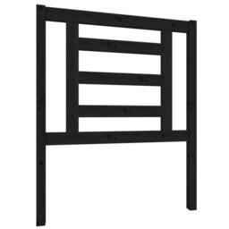 Berkfield Home Bed Headboard Black 81x4x100 cm Solid Wood Pine - Size: 81 x 4 x 100 cm - thumbnail 1
