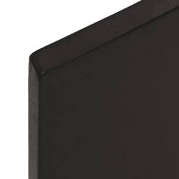 Berkfield Home Wall Shelf Dark Grey 40x40x2 cm Treated Solid Wood Oak in Brown - Size: 40 x 40 x 2 cm - thumbnail 5