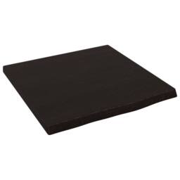 Berkfield Home Wall Shelf Dark Grey 40x40x2 cm Treated Solid Wood Oak in Brown - Size: 40 x 40 x 2 cm - thumbnail 2