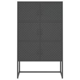 Berkfield Home Highboard Anthracite 80x35x135 cm Steel in Black - Size: 80 x 35 x 135 cm - thumbnail 5