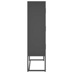 Berkfield Home Highboard Anthracite 80x35x135 cm Steel in Black - Size: 80 x 35 x 135 cm - thumbnail 6