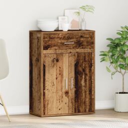 Berkfield Home Sideboard with Drawer with Shelf with Storage with Door Old wood Engineered wood in Brown - thumbnail 4
