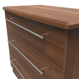 Ready Assembled 2 U Carlton 3 Drawer Chest (Ready Assembled) in Walnut - Size: Medium - thumbnail 4