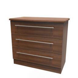 Ready Assembled 2 U Carlton 3 Drawer Chest (Ready Assembled) in Walnut - Size: Medium - thumbnail 3
