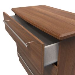Ready Assembled 2 U Carlton 3 Drawer Chest (Ready Assembled) in Walnut - Size: Medium - thumbnail 5