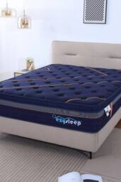 Ezysleep 30cm Saphire Harmony Spring Foam Mattress in Navy - Size: King - thumbnail 2