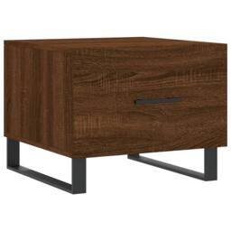 Berkfield Home Coffee Table Brown Oak 50x50x40 cm Engineered Wood - Size: 50 x 50 x 40 cm - thumbnail 1