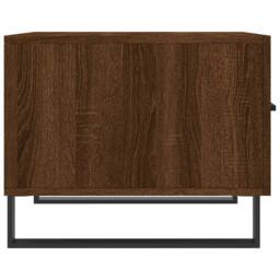 Berkfield Home Coffee Table Brown Oak 50x50x40 cm Engineered Wood - Size: 50 x 50 x 40 cm - thumbnail 7
