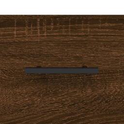 Berkfield Home Coffee Table Brown Oak 50x50x40 cm Engineered Wood - Size: 50 x 50 x 40 cm - thumbnail 9
