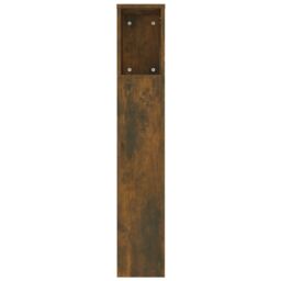 Berkfield Home Headboard Cabinet Smoked Oak 220x18.5x104.5 cm in Brown - thumbnail 5