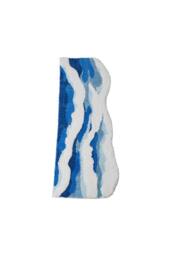 Living and Home Ocean Wave Area Rug with Non-Slip Backing in Blue - Size: 50 cm x 120 cm - thumbnail 4