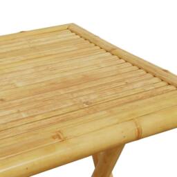Berkfield Home Folding Garden Table 55x55x75 cm Bamboo in Brown - Size: 55 x 55 x 75 cm - thumbnail 7