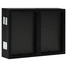 Berkfield Home Trifold Photo Frame Collage Black 22x15 cm+2x - Size: 22x15 cm - thumbnail 4