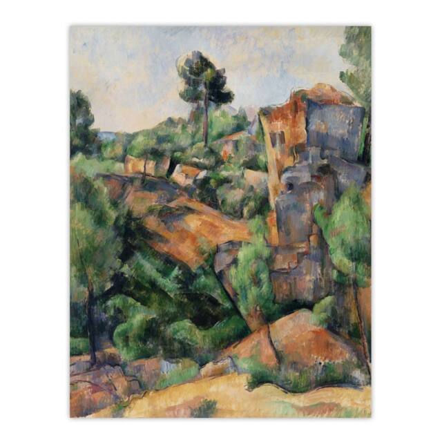 "Artery8 Bibemus Quarry Cubist Landscape Paul Cezanne Wall Art Poster Print - Size: W18"" x H24""" - image 1