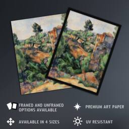 "Artery8 Bibemus Quarry Cubist Landscape Paul Cezanne Wall Art Poster Print - Size: W18"" x H24""" - thumbnail 2