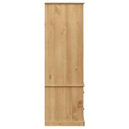 Berkfield Home Wardrobe VIGO 90x55x176 cm Solid Wood Pine in Brown - Size: 90 x 55 x 176 cm - thumbnail 6