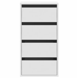 Berkfield Home Corner Chest of Drawers White 40x41x76 cm Engineered Wood - Size: 40 x 41 x 76 cm - thumbnail 4